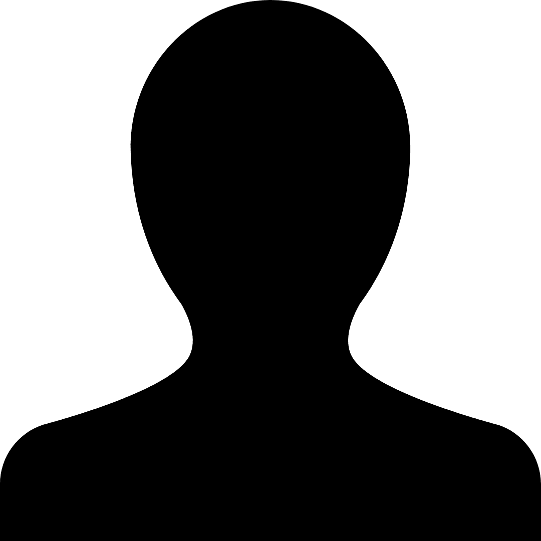 Silhouette of a person's head and shoulders.